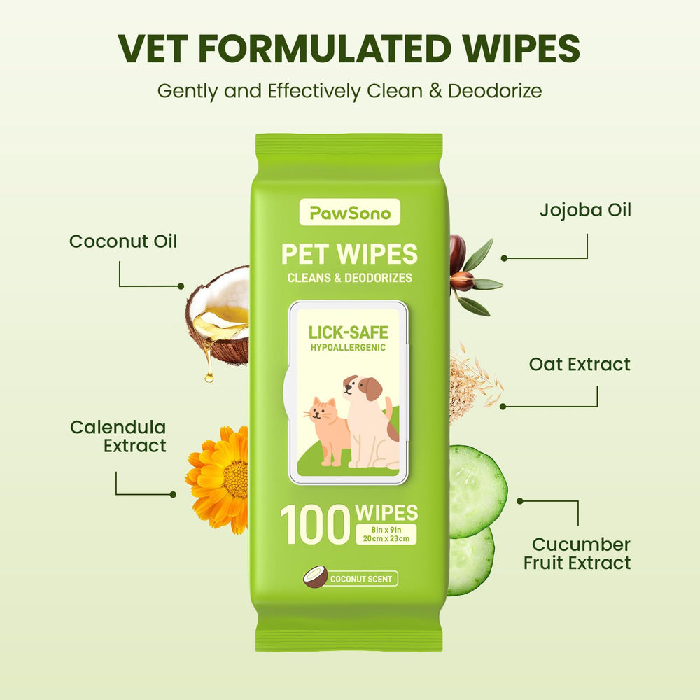 PawSono ingredients label highlighting plant-based, lick-safe formula
