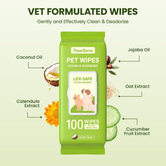 PawSono ingredients label highlighting plant-based, lick-safe formula