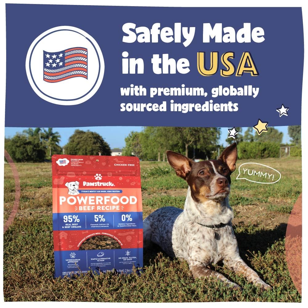 Pawstruck bag next to household objects showing compact 2 lb convenience