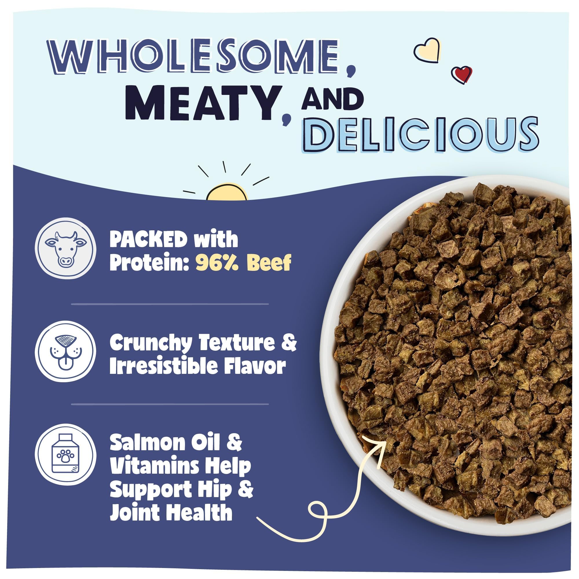 Pawstruck heap of real beef ingredient showing high-protein source