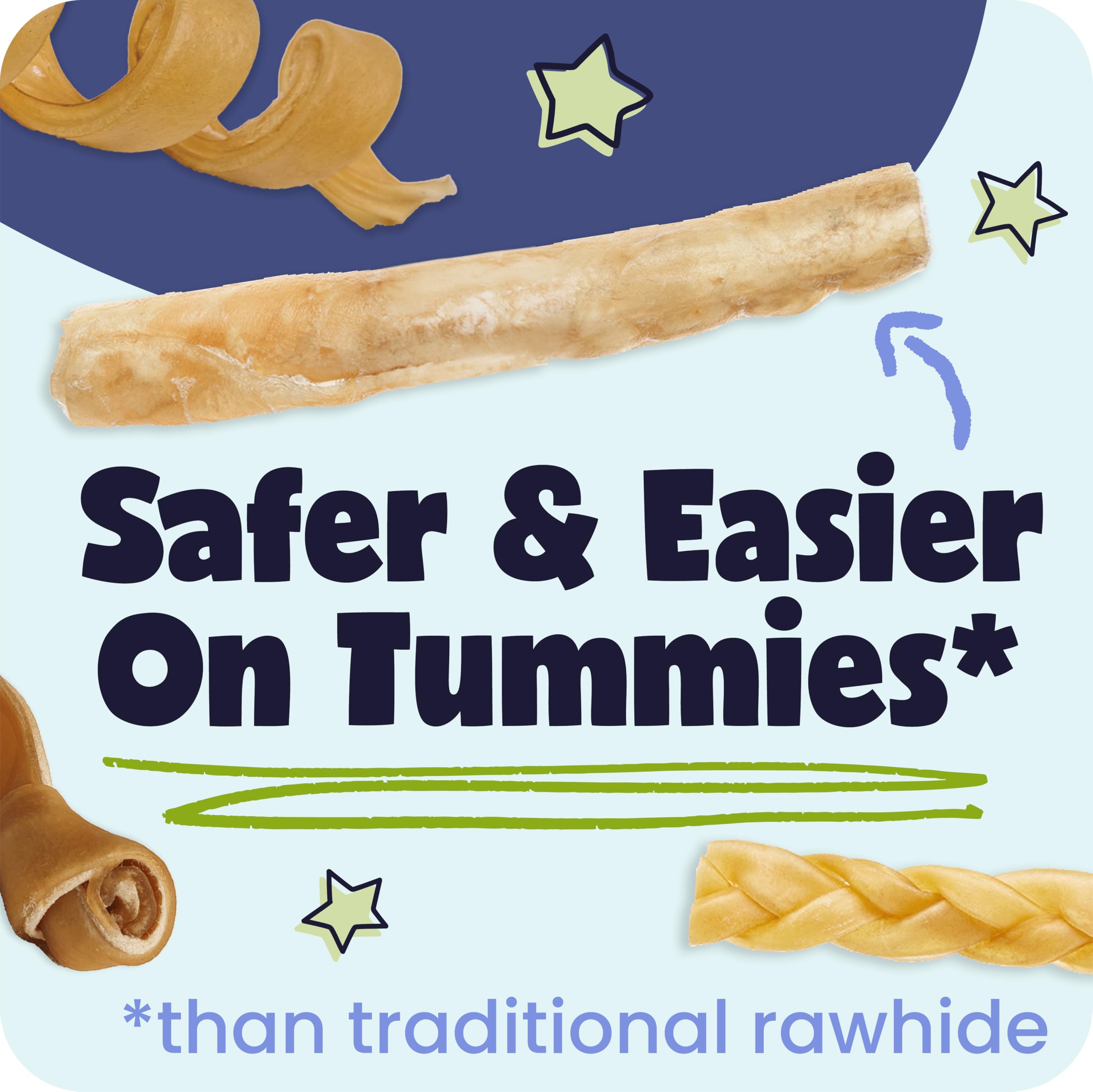 Pawstruck dog enjoying chew indoors with minimal odor for home use