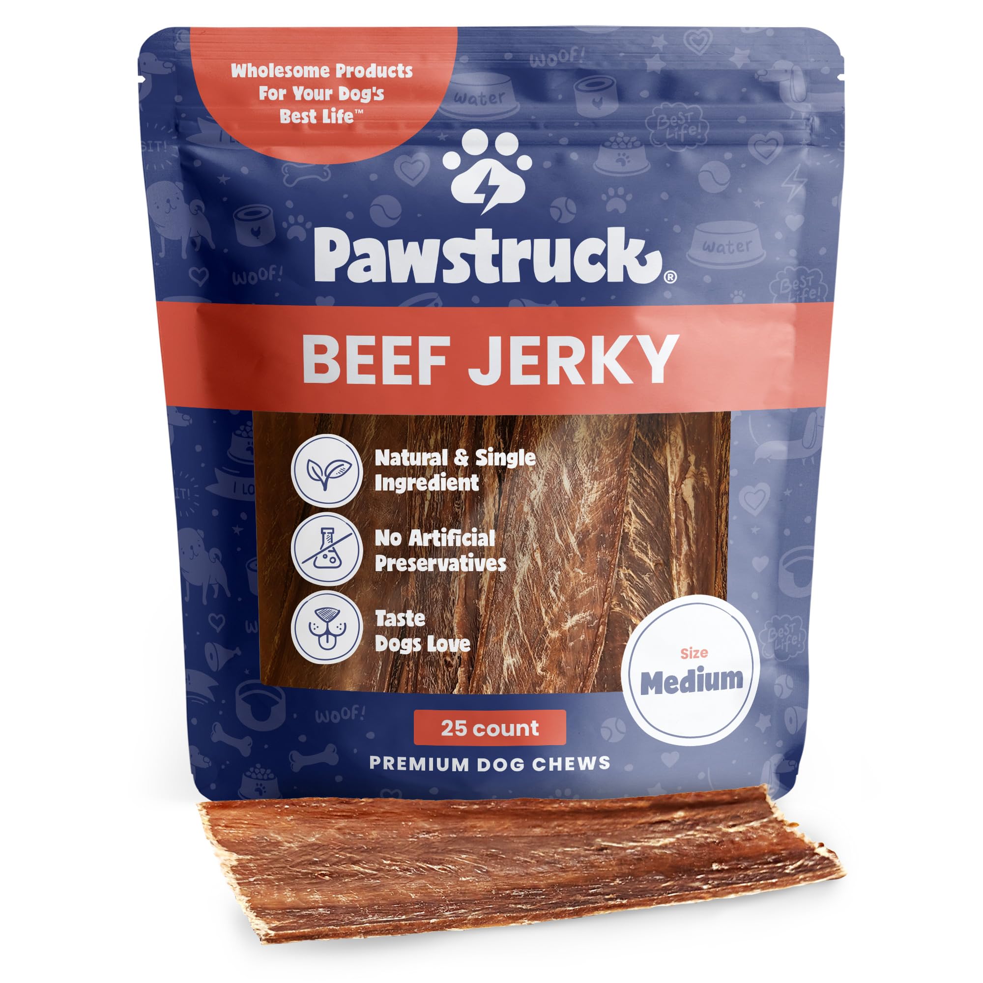 Pawstruck front packaging showing 25-count bag and product benefit