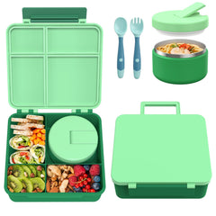 Pawtong front view of bento lunch box showing secure buckle and compact shape for easy carrying