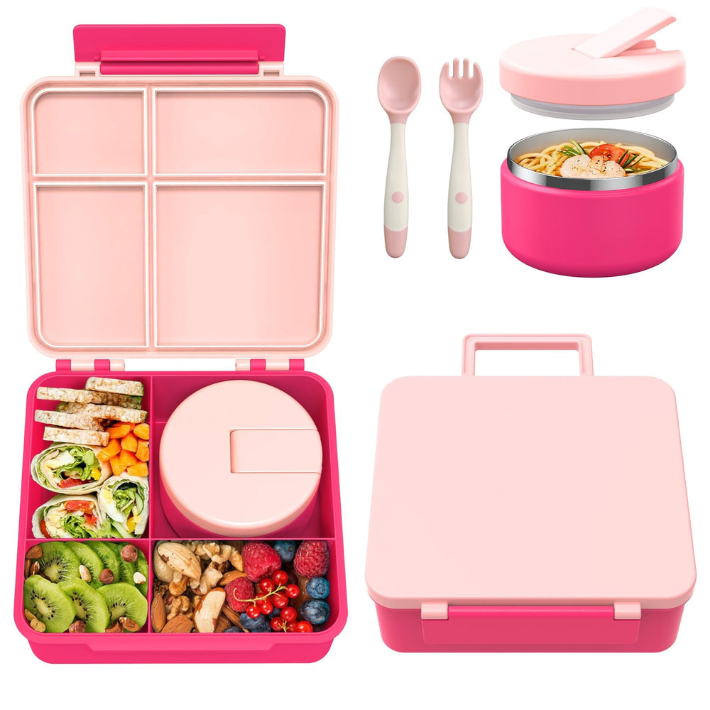 Pawtong lunch box front view showing secure latch and compact design for easy transport