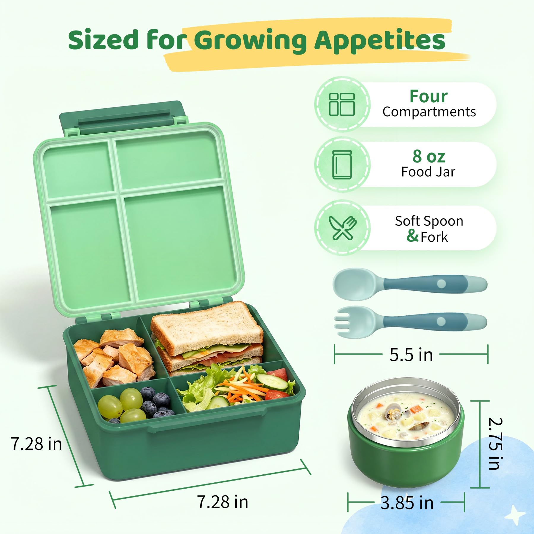 Pawtong bento set packed in a school backpack showing child-friendly use and convenience