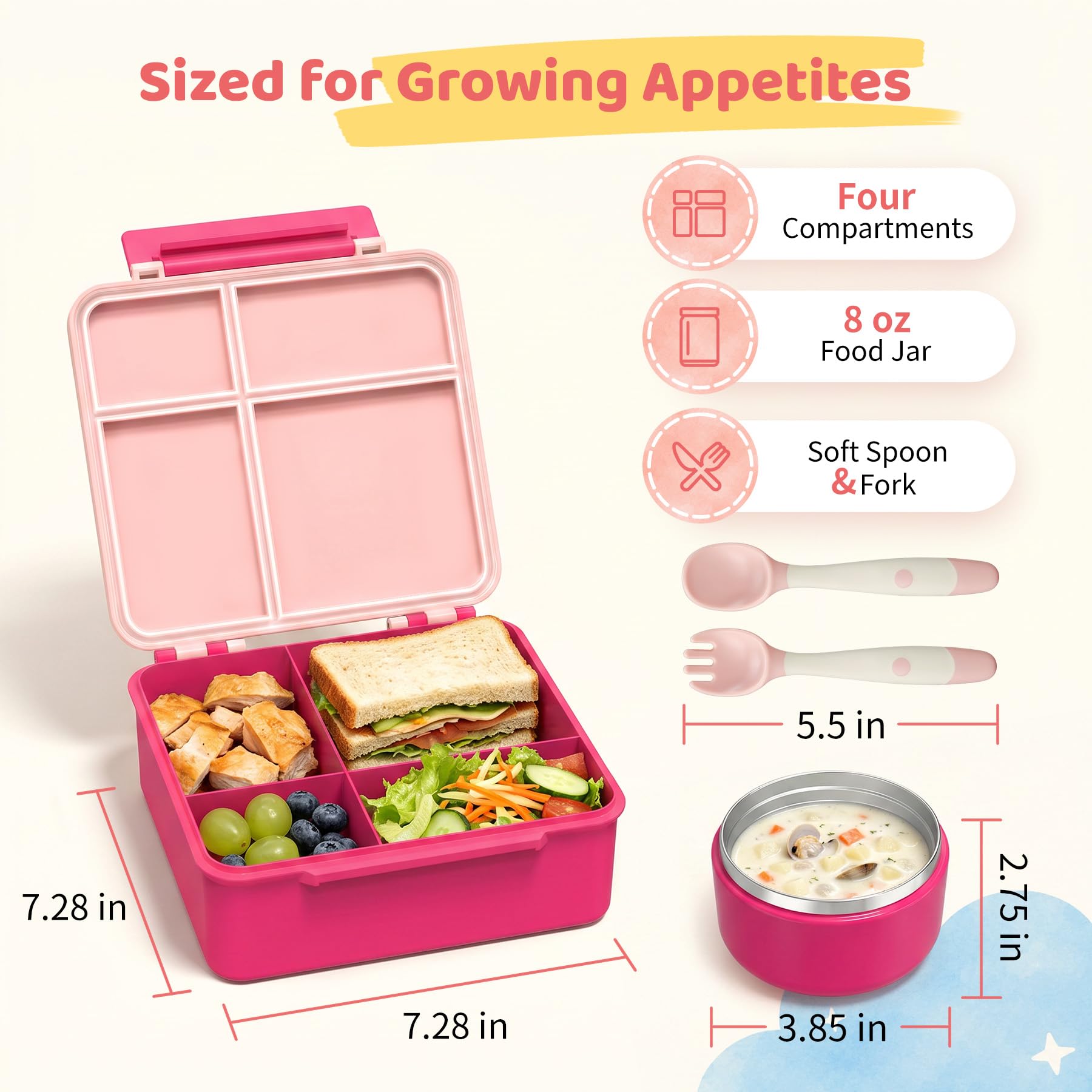 Pawtong lunch box held in hand for size comparison showing portable convenience benefit