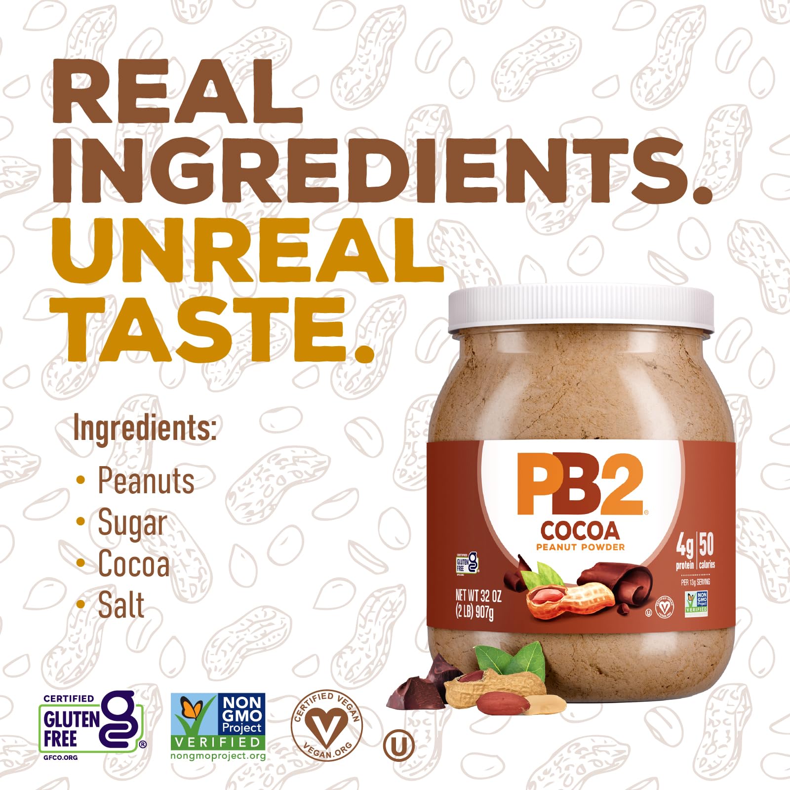 Rehydrated PB2 chocolate spread on toast illustrating peanut flavor, less fat