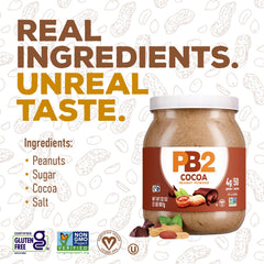 Rehydrated PB2 chocolate spread on toast illustrating peanut flavor, less fat