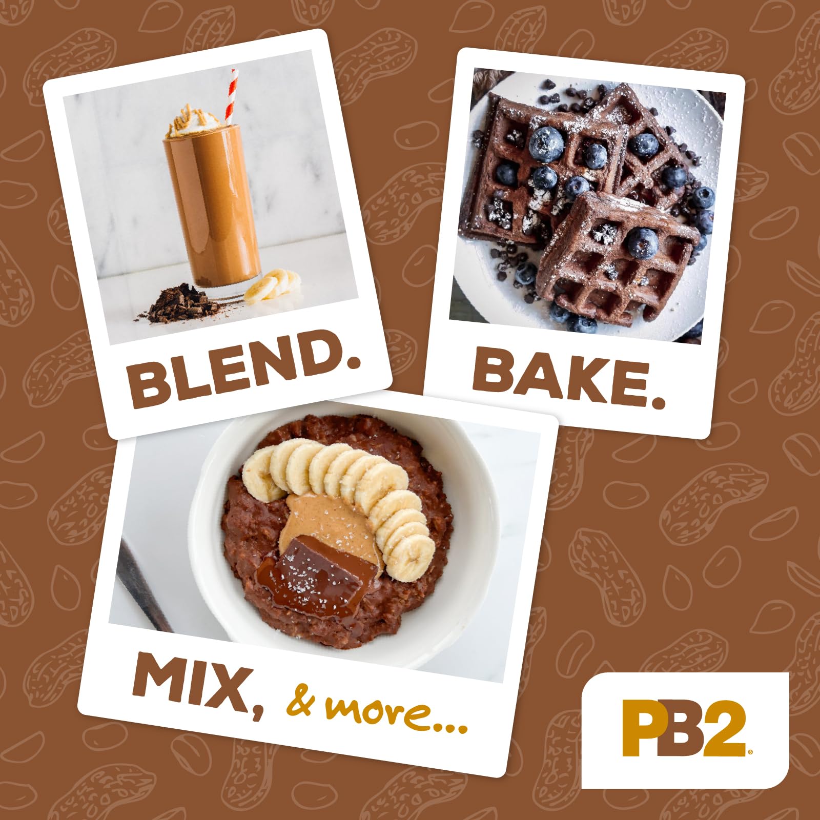 Spoonful of PB2 chocolate powder demonstrating easy scooping and low calories