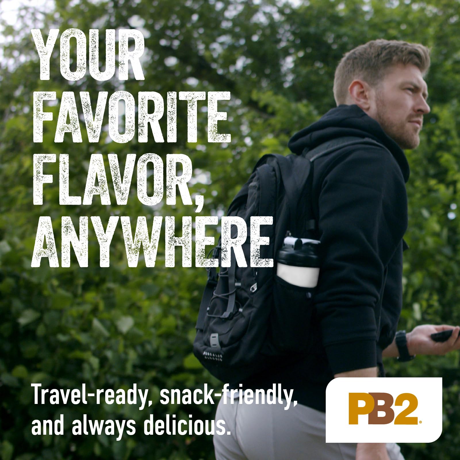 Rehydrated PB2 spread on toast, PB2 delivering crunchy peanut flavor