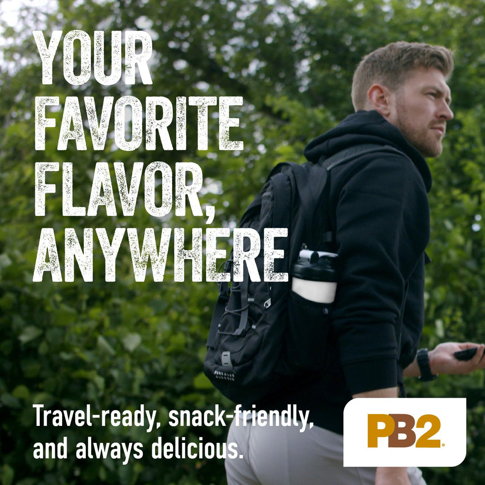 Rehydrated PB2 spread on toast, PB2 delivering crunchy peanut flavor