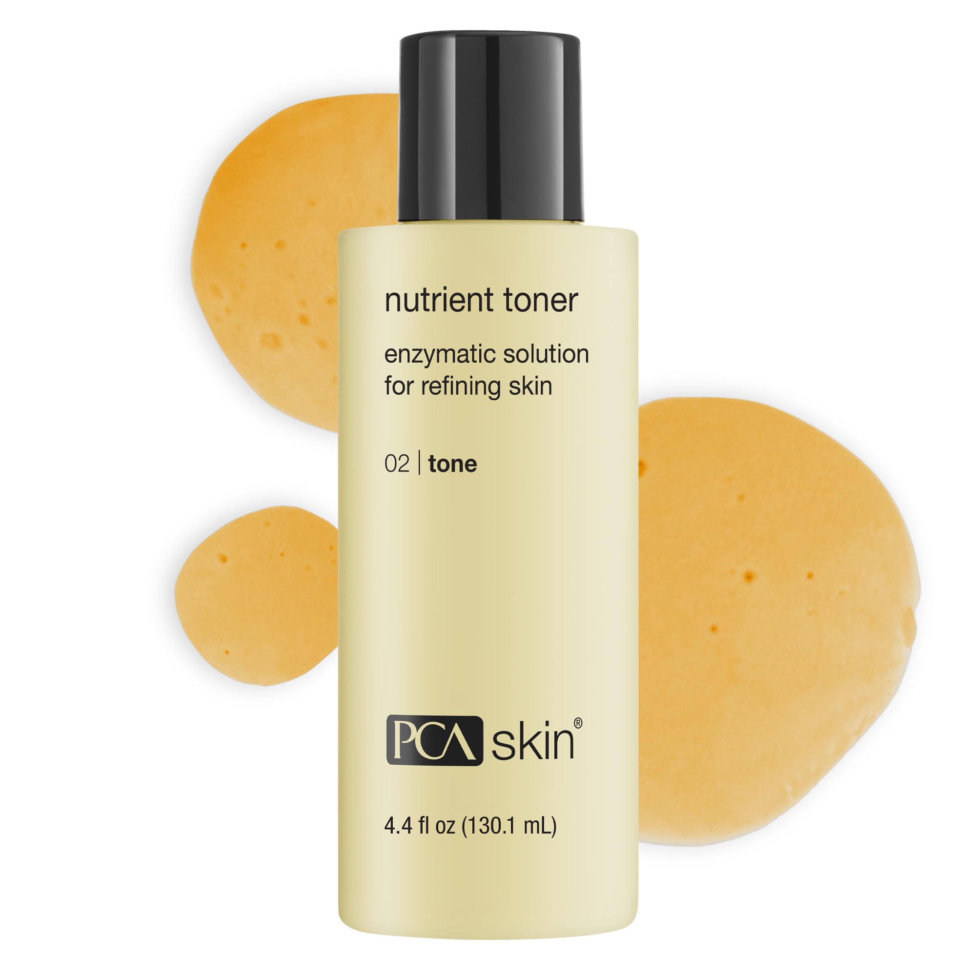 PCA SKIN bottle front packaging showing clear toner and label benefit