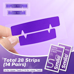 Pdoo in-use smile wearing strips comfortably while talking for ease benefit