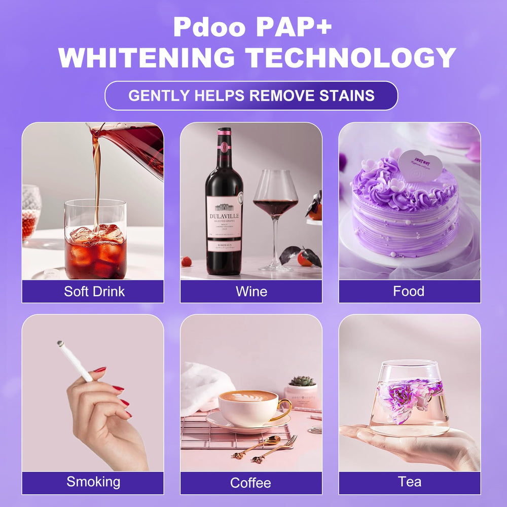 Pdoo lifestyle before and after smile photo showing noticeable brightening