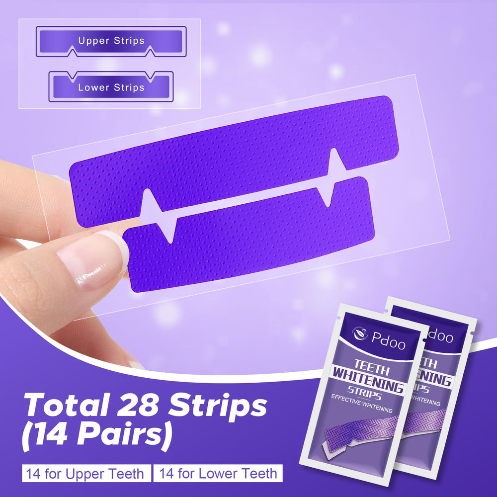 Pdoo strip applied on teeth in use demonstrating secure, comfortable fit