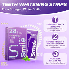 Pdoo strip texture and gel detail showing purple PAP+ formula for stain removal