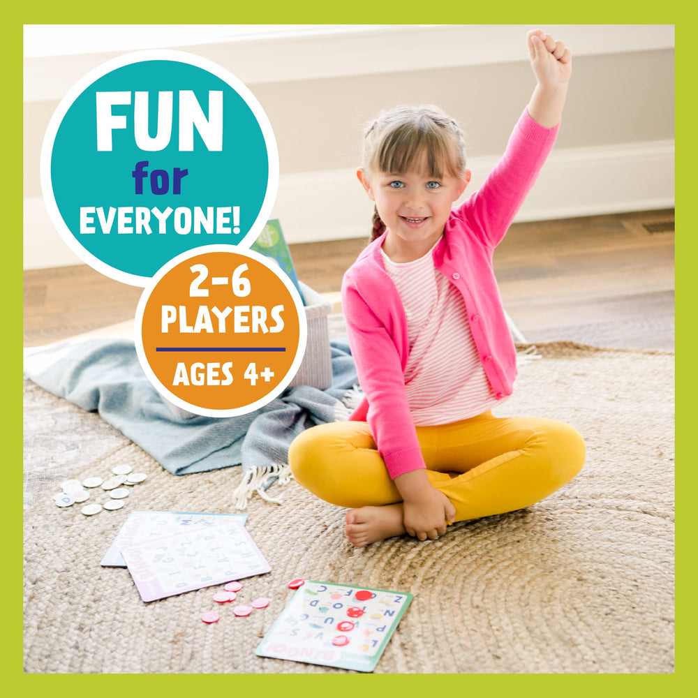 Peaceable Kingdom children playing cooperative bingo encouraging teamwork and focus