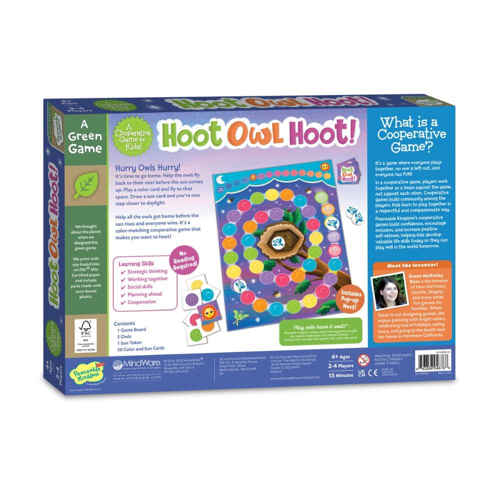 Peaceable Kingdom spread of colorful matching cards helping color recognition