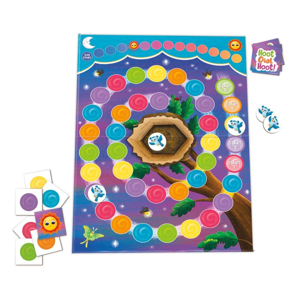 Peaceable Kingdom close-up of owl tokens showing sturdy pieces for confident moves