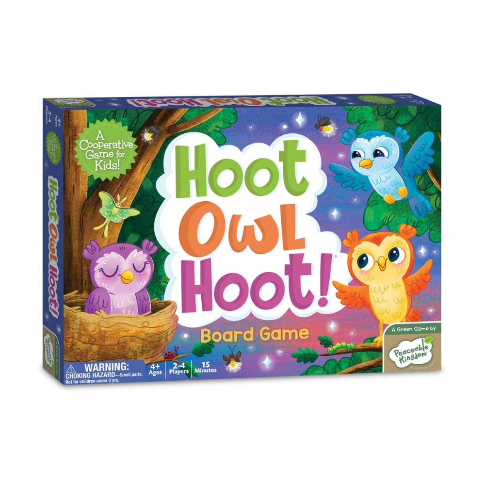 Peaceable Kingdom box opened displaying contents for quick setup and portability