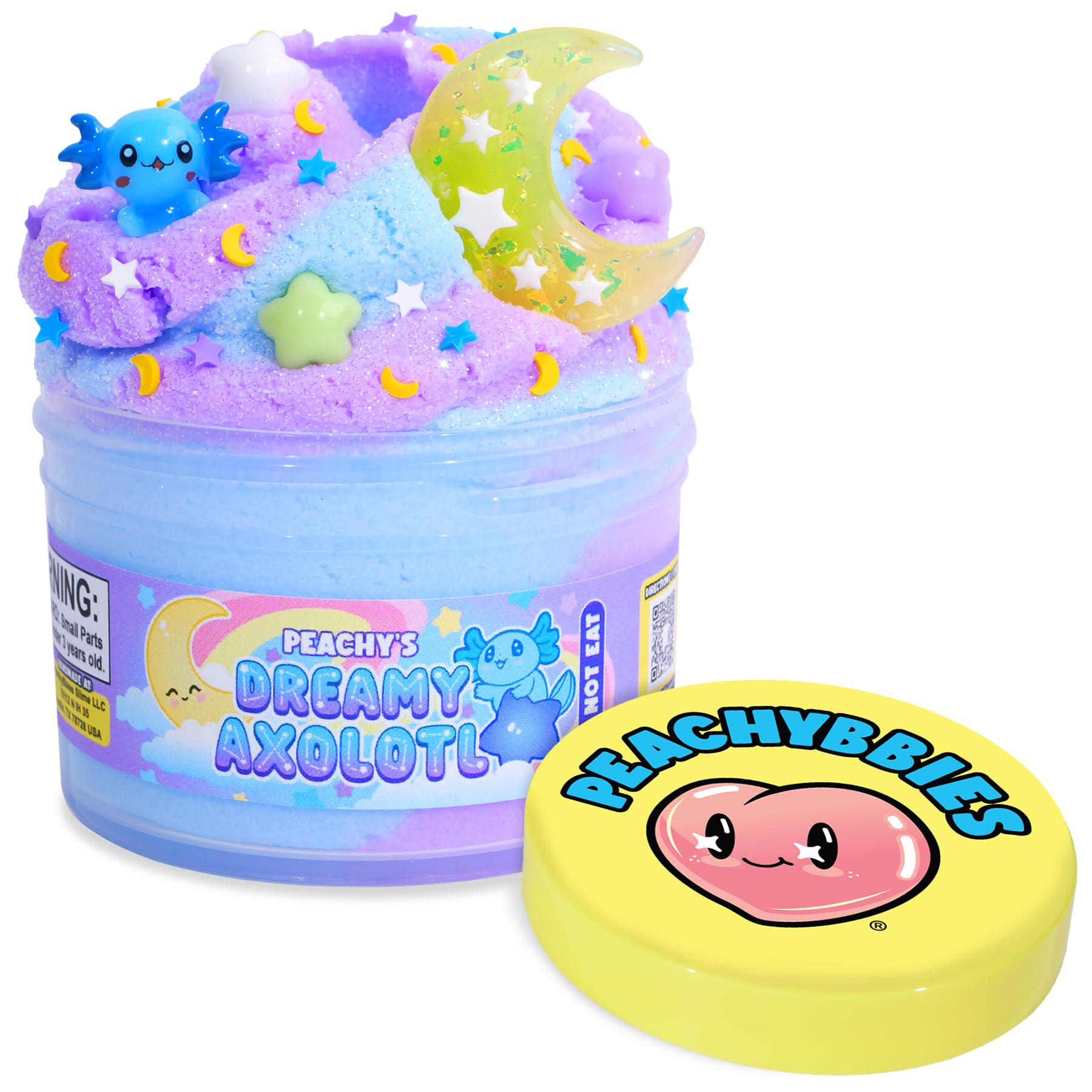 PEACHY Dreamy Axolotl front jar showing label and 7 oz. size benefit