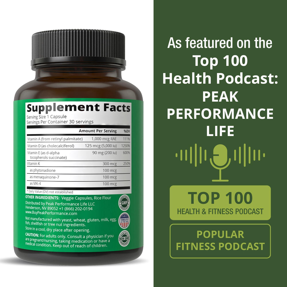 Peak Performance bottle near breakfast bowl showing daily routine integration