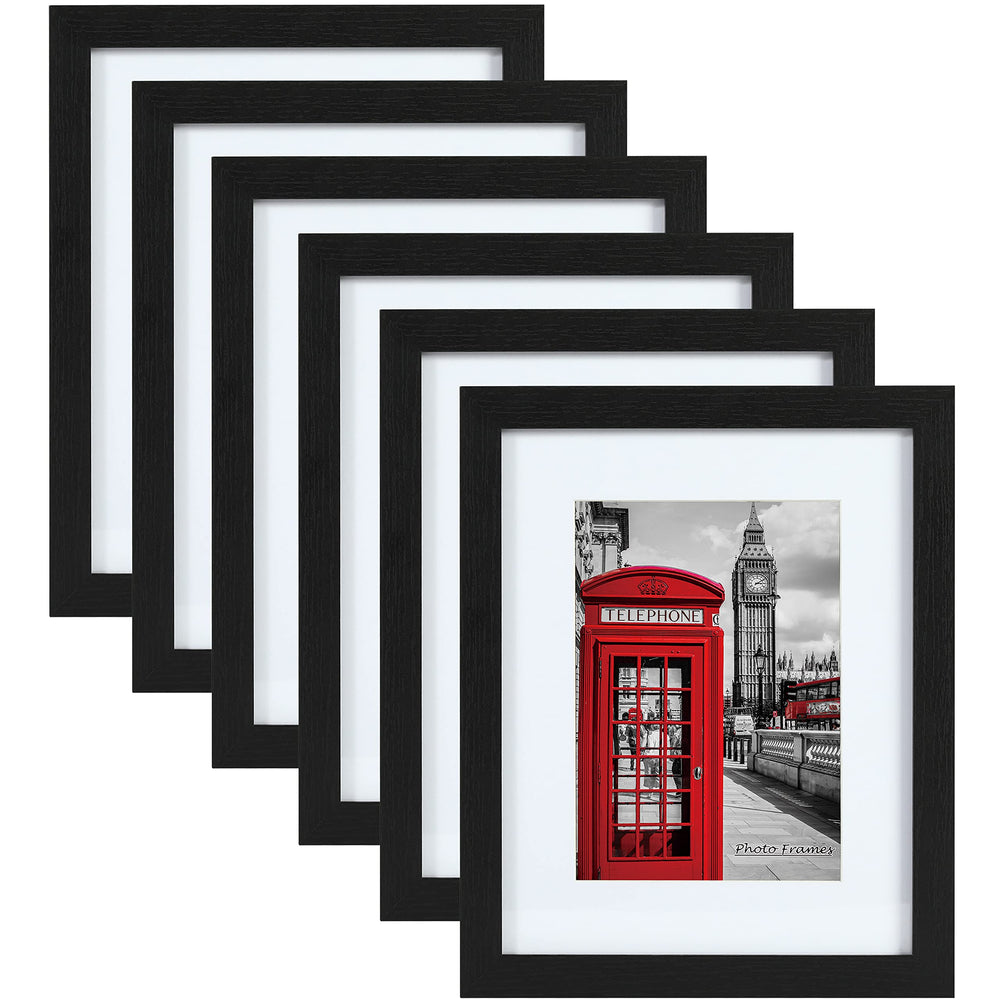 PEALSN black woodgrain frame front view showing clean edges and finish for stylish display