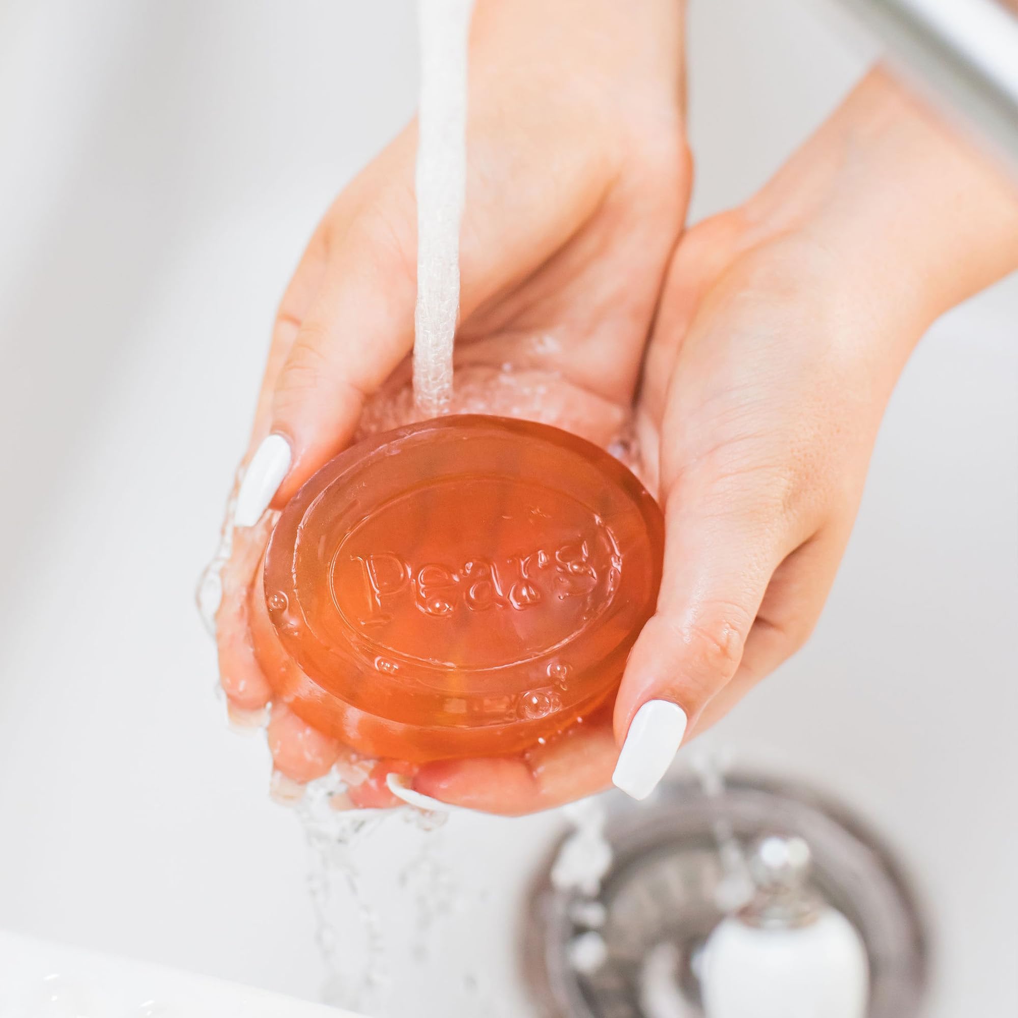 Label detail of Pears soap showing traditional filtration and ingredient clarity
