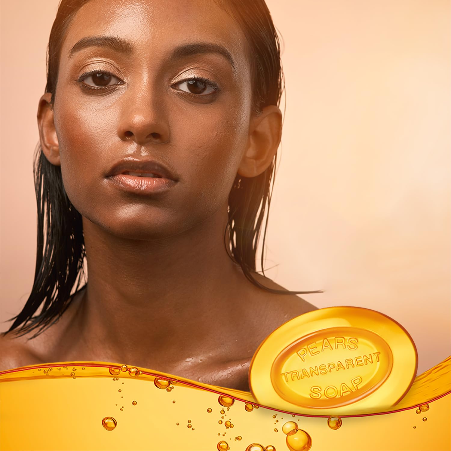 Pears bar used on face showing gentle cleansing suitable for delicate skin