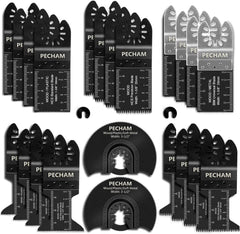 PECHAM front packaging showing full 24-piece blade kit and benefits
