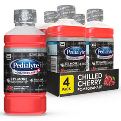 Pedialyte AdvancedCare Plus front bottle showing branding and flavor for quick identification and hydration