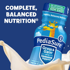 PediaSure bottle inside a child's lunchbox offering balanced nutrition on the go