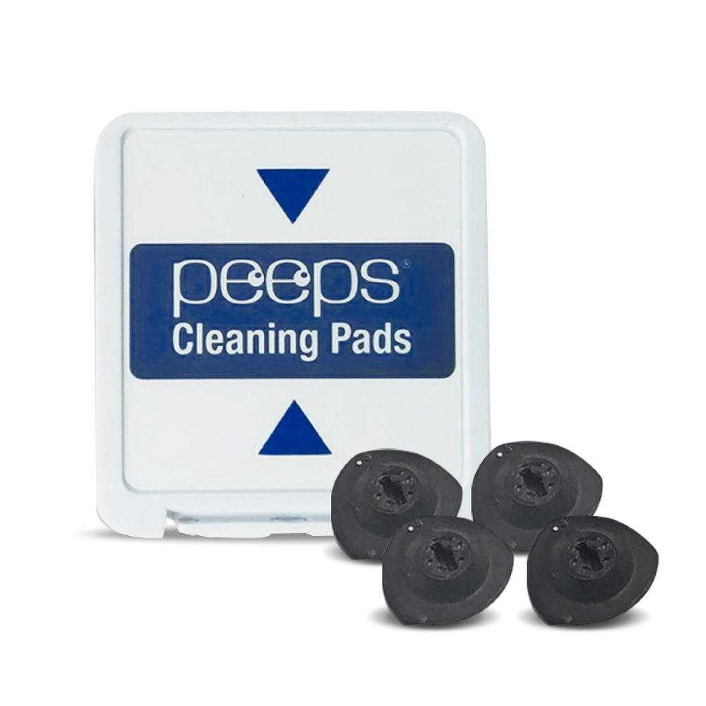 Peeps front packaging showing kit and replacement pads for travel convenience