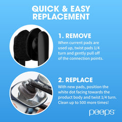 Peeps kit in pocket demonstrating portability and on-the-go cleaning
