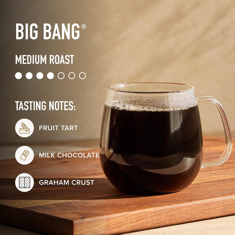 Peet's Big Bang in a pour-over setup demonstrating clean extraction benefit