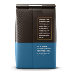 Peet's ground coffee pouring from bag to filter, highlighting convenient pre-ground use