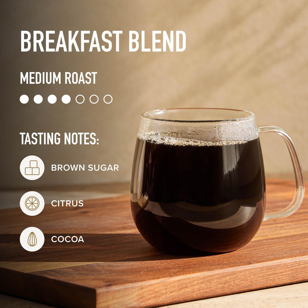 Scoop of Peet's grounds on a scale demonstrating portion control for consistent brewing