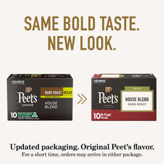 Peet's roasted beans from the blend showing rich roast and aroma
