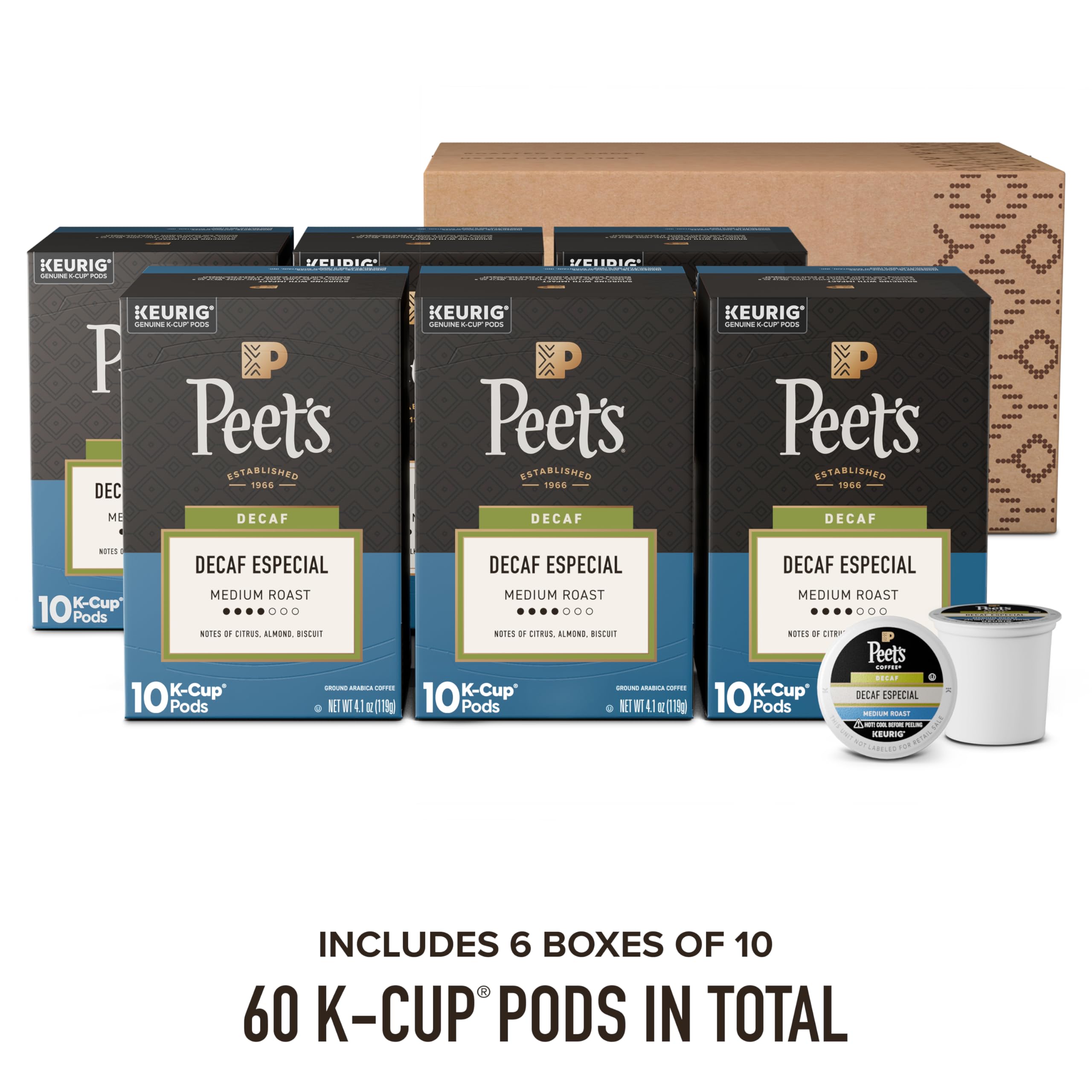Peet's pod in hand demonstrating size and convenience for single-serve benefit