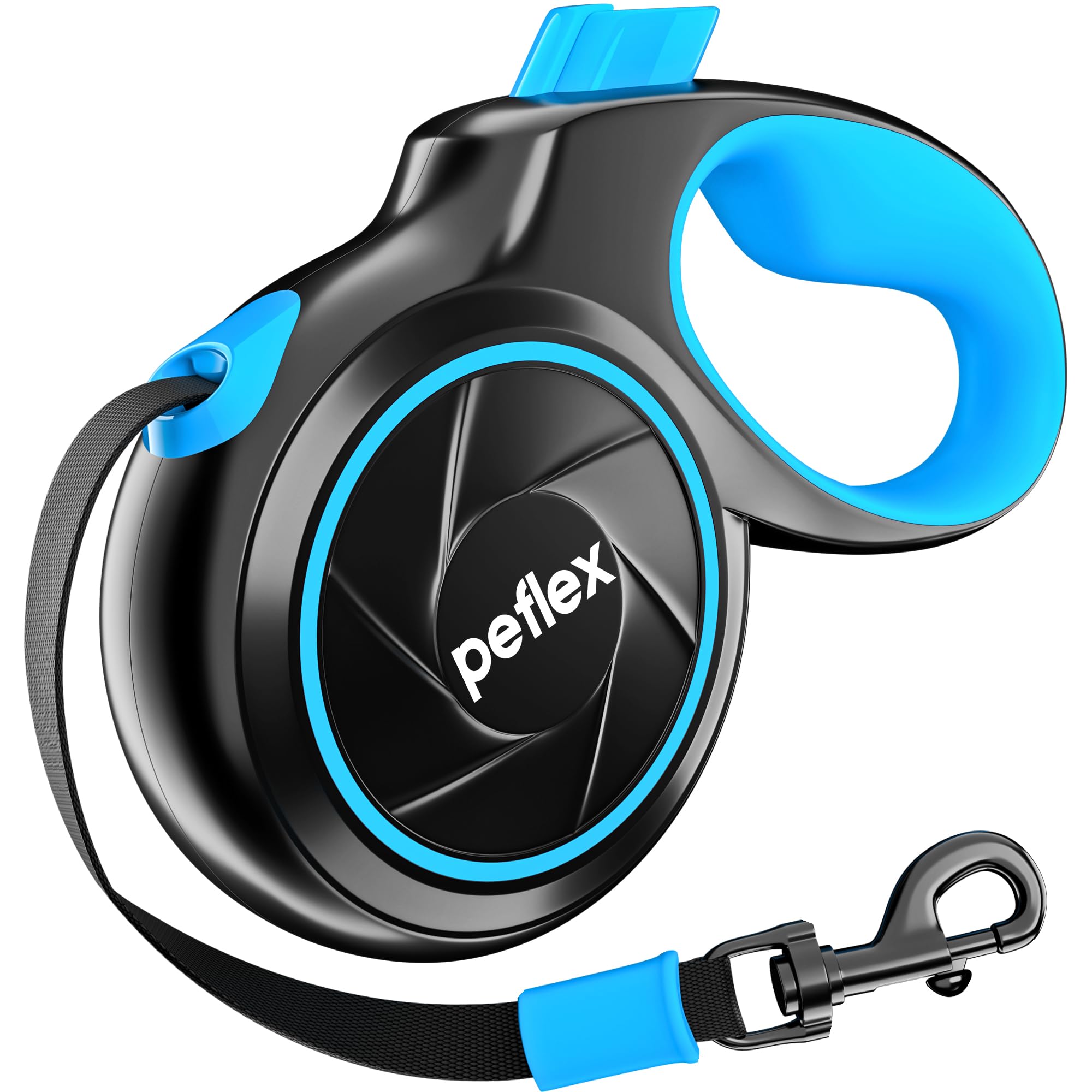 Peflex front view showing housing and ergonomic handle for comfortable walks