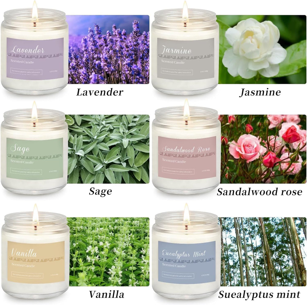 PELN lavender candle in a bedroom setting creating calming atmosphere for sleep