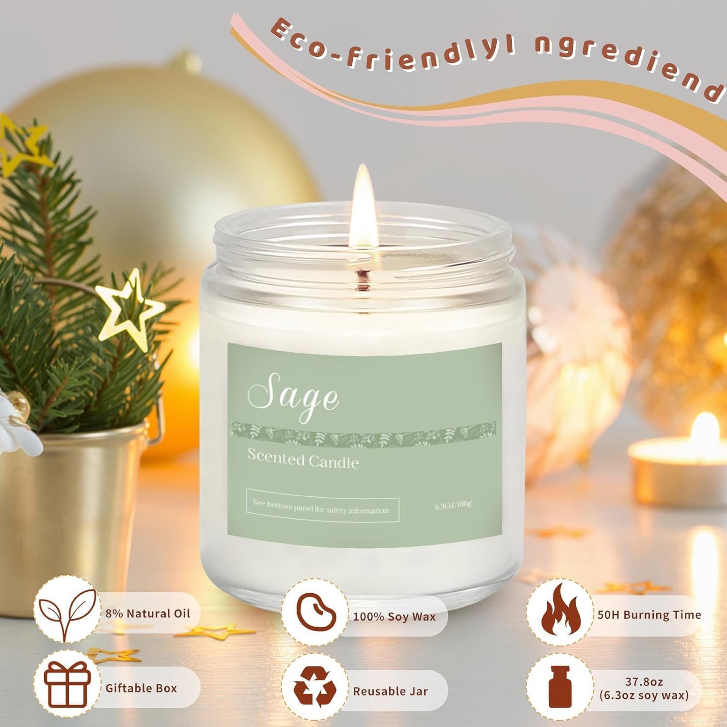 PELN sandalwood rose candle on coffee table adding warm, inviting fragrance