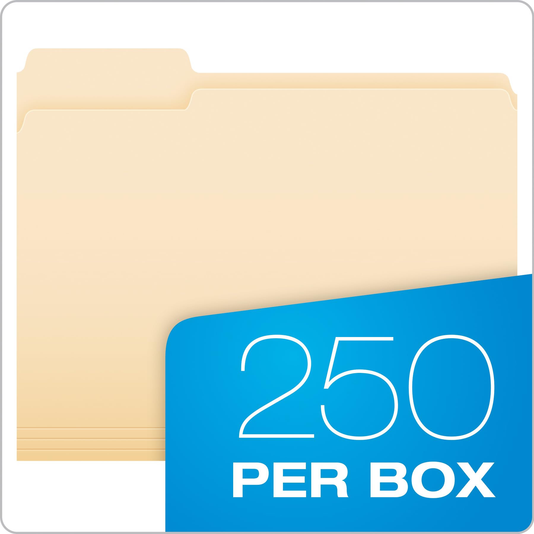 Pendaflex folders on desk with pens and labels demonstrating easy customization