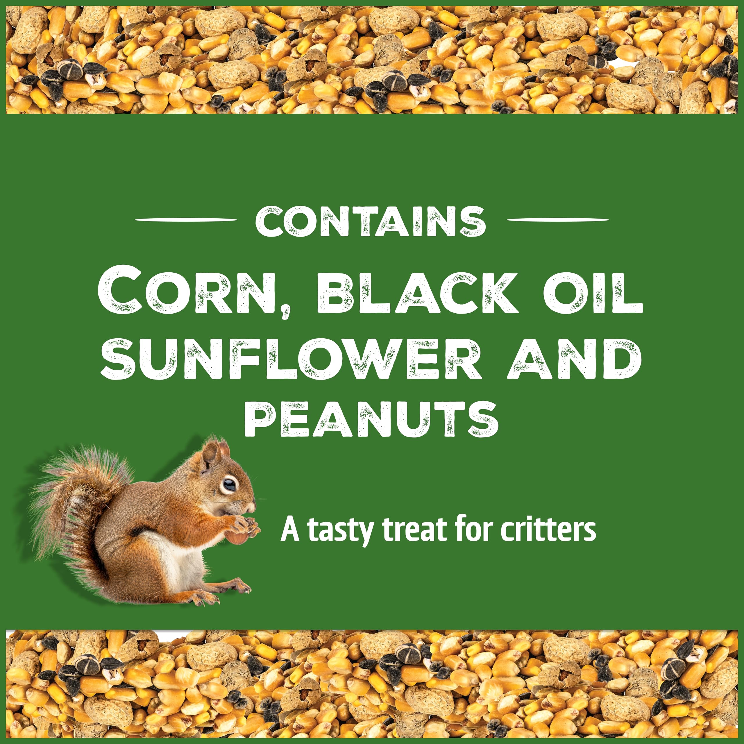 pennington closeup of corn sunflower and peanuts highlighting texture appeal