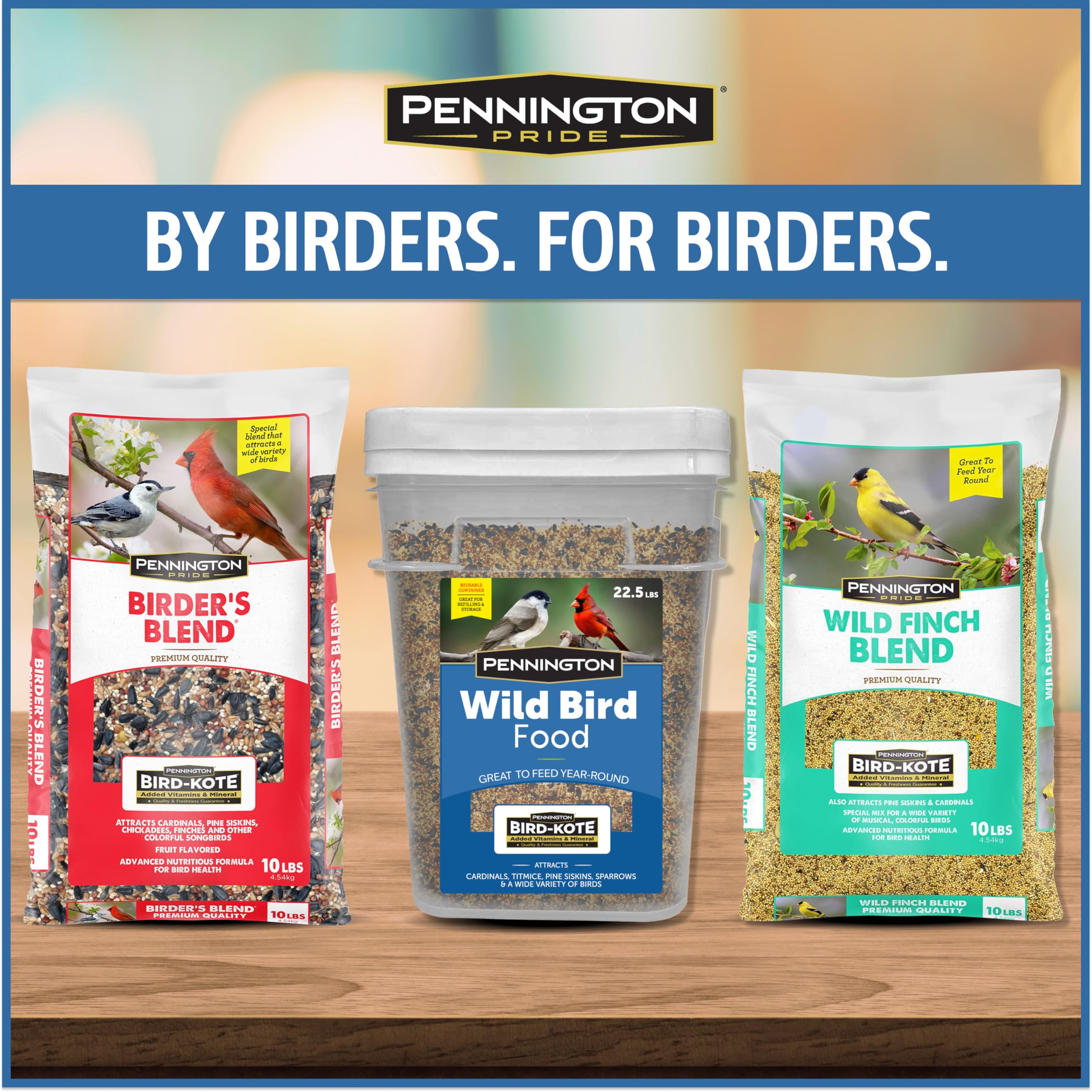 hand holding Pennington bucket to show 22.5-lb size and portability