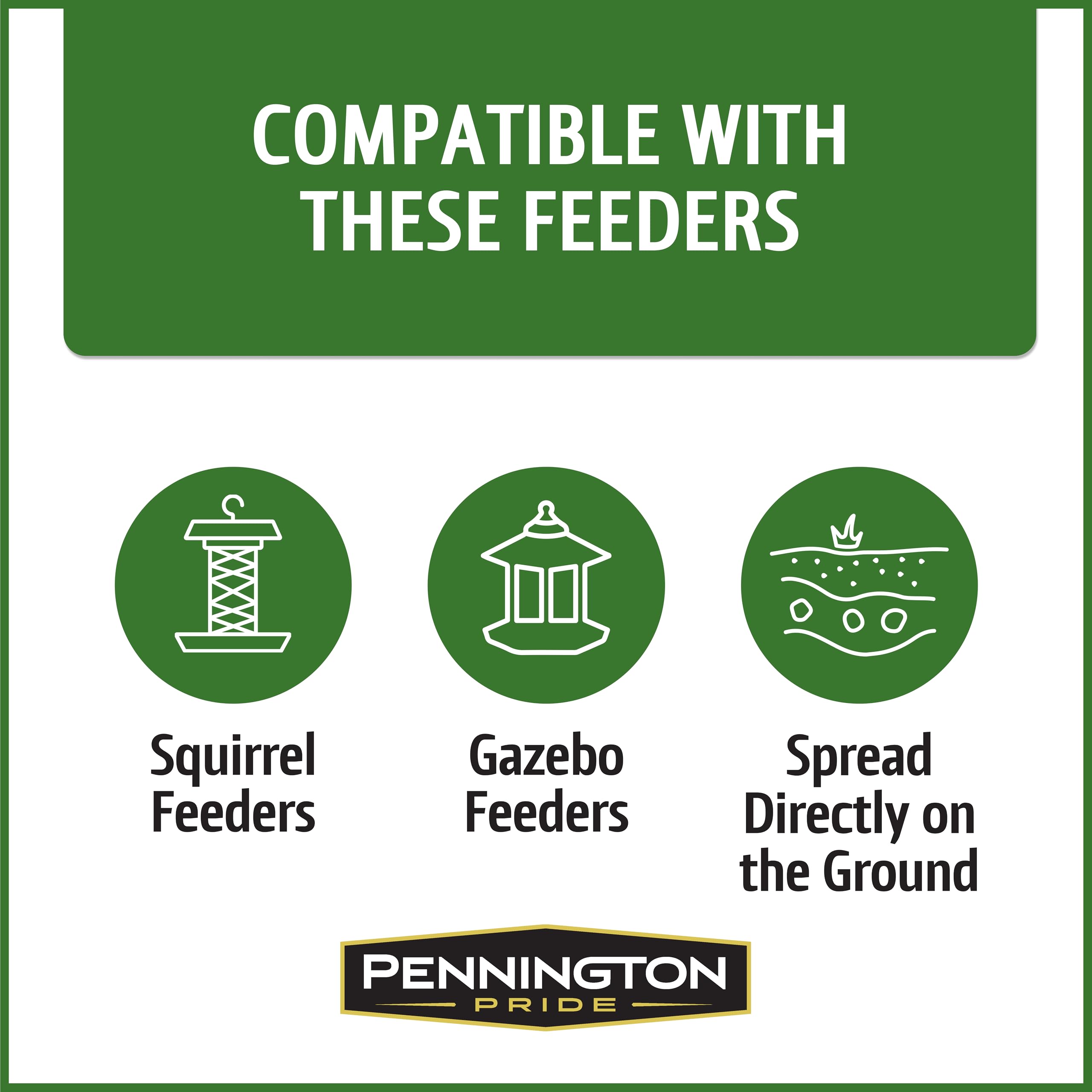 pennington squirrel eating from tray illustrating feeder compatibility benefit