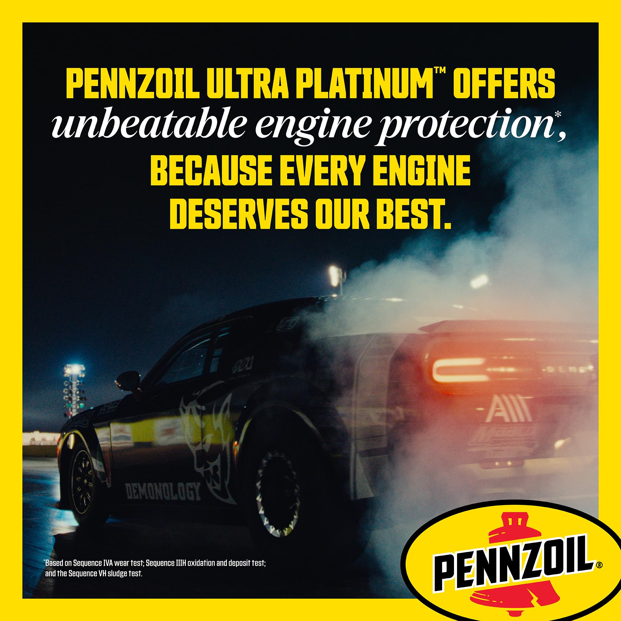 Pennzoil Ultra Platinum in engine bay demonstrating high-performance protection