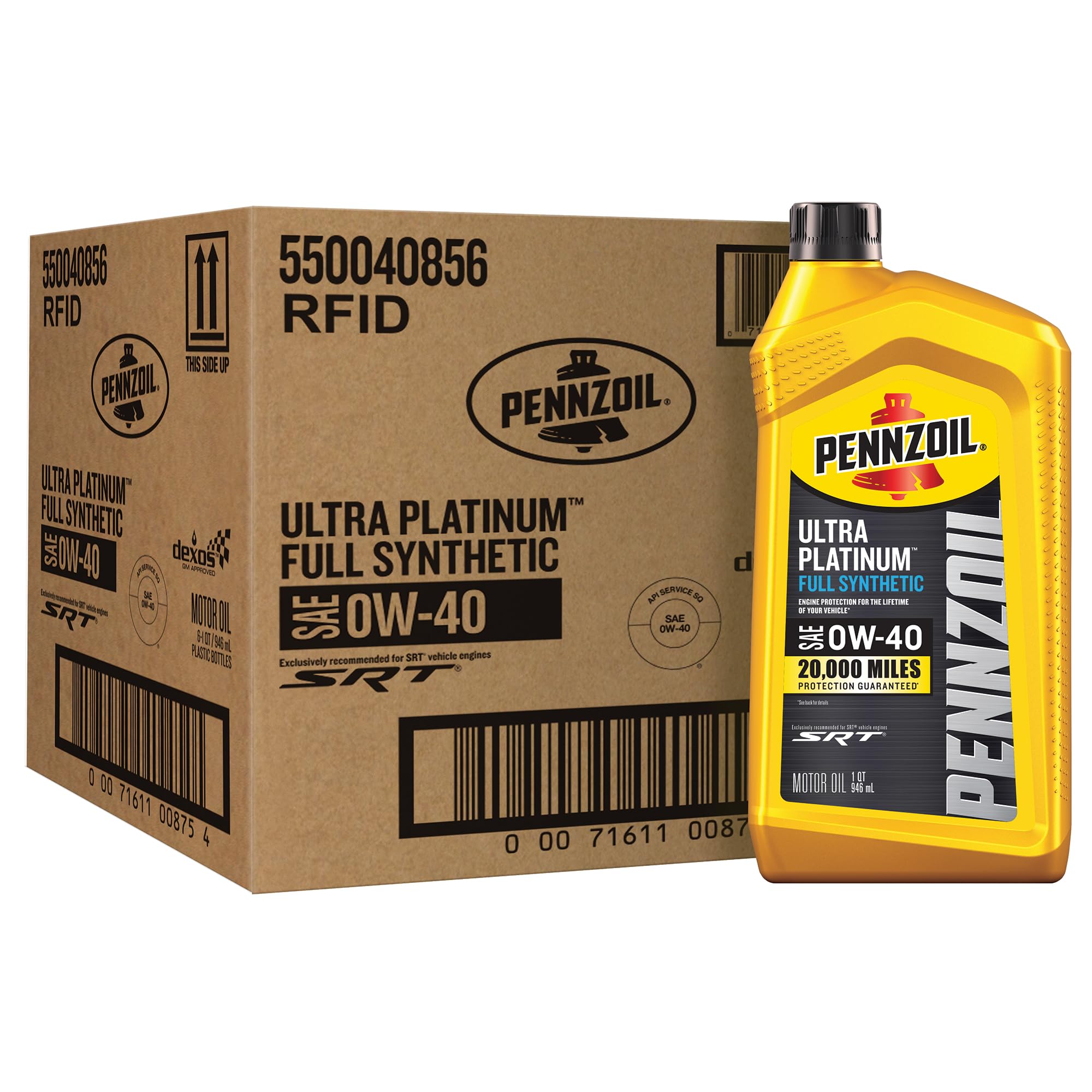 Pennzoil Ultra Platinum front label showing clear product identity and protection