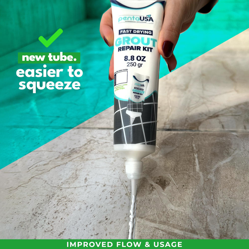PENTAUSA tube beside ruler showing 8.8oz scale and coverage clarity