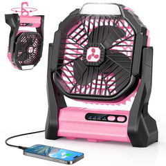 Peouix front view portable fan showing controls and compact design for easy travel